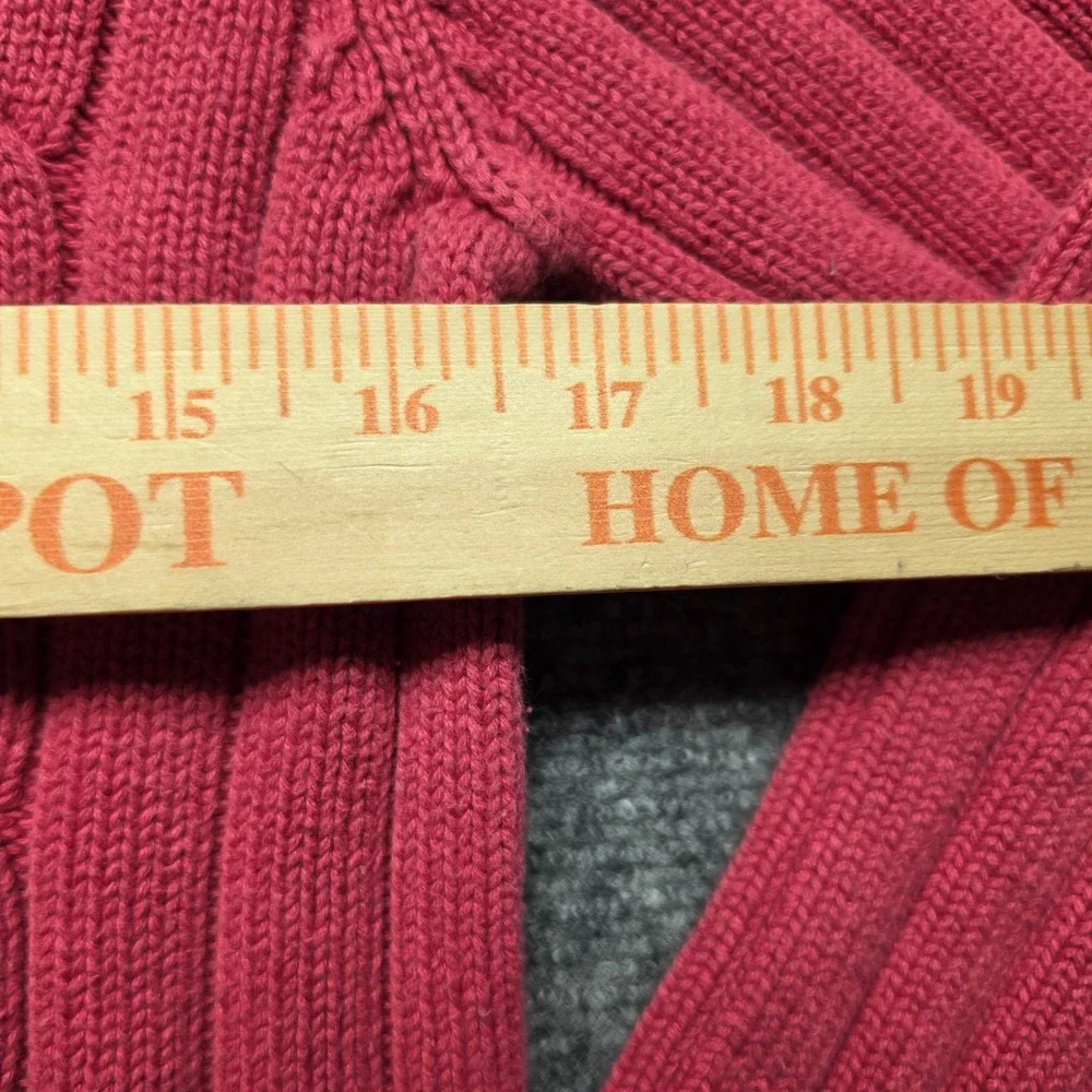 Vintage Marsh Landing Amanda Smith Pink Cable Knit Sweater Womens M 100% Cotton